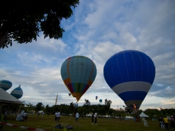 Two of the balloons used to give visitors a feel of what it's like