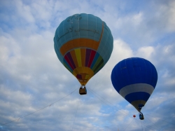 Two of the balloons used to give visitors a feel of what it's like