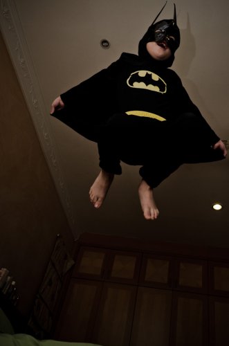 The Dark knight.. barefoot?