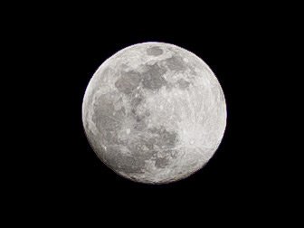 Moon shot (100% crop, sharpened)