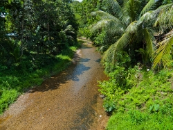 Note the clear river water