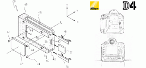 Left - Recent patent image by Nikon, Right - Drawing of D4 by Adrien Séné (flickr)
